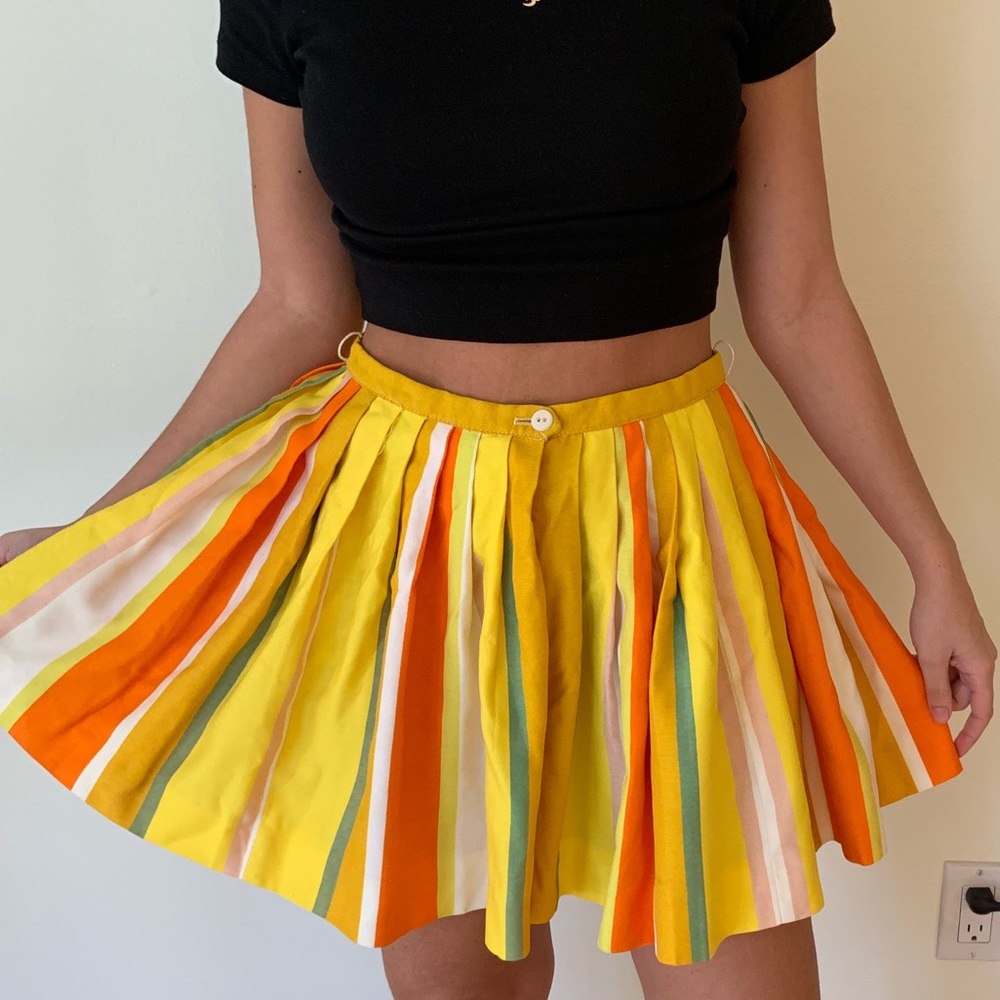 Vintage 70s balloon striped shorts
